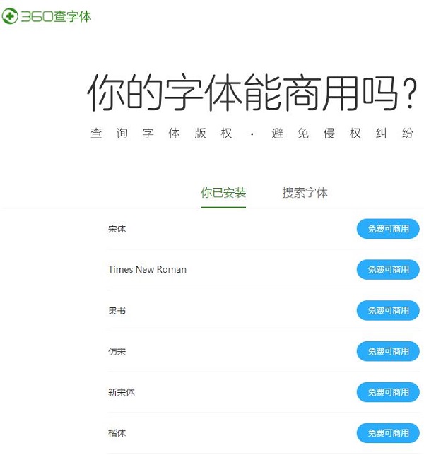 360上线查字体版权功能，你的字体能商用吗？